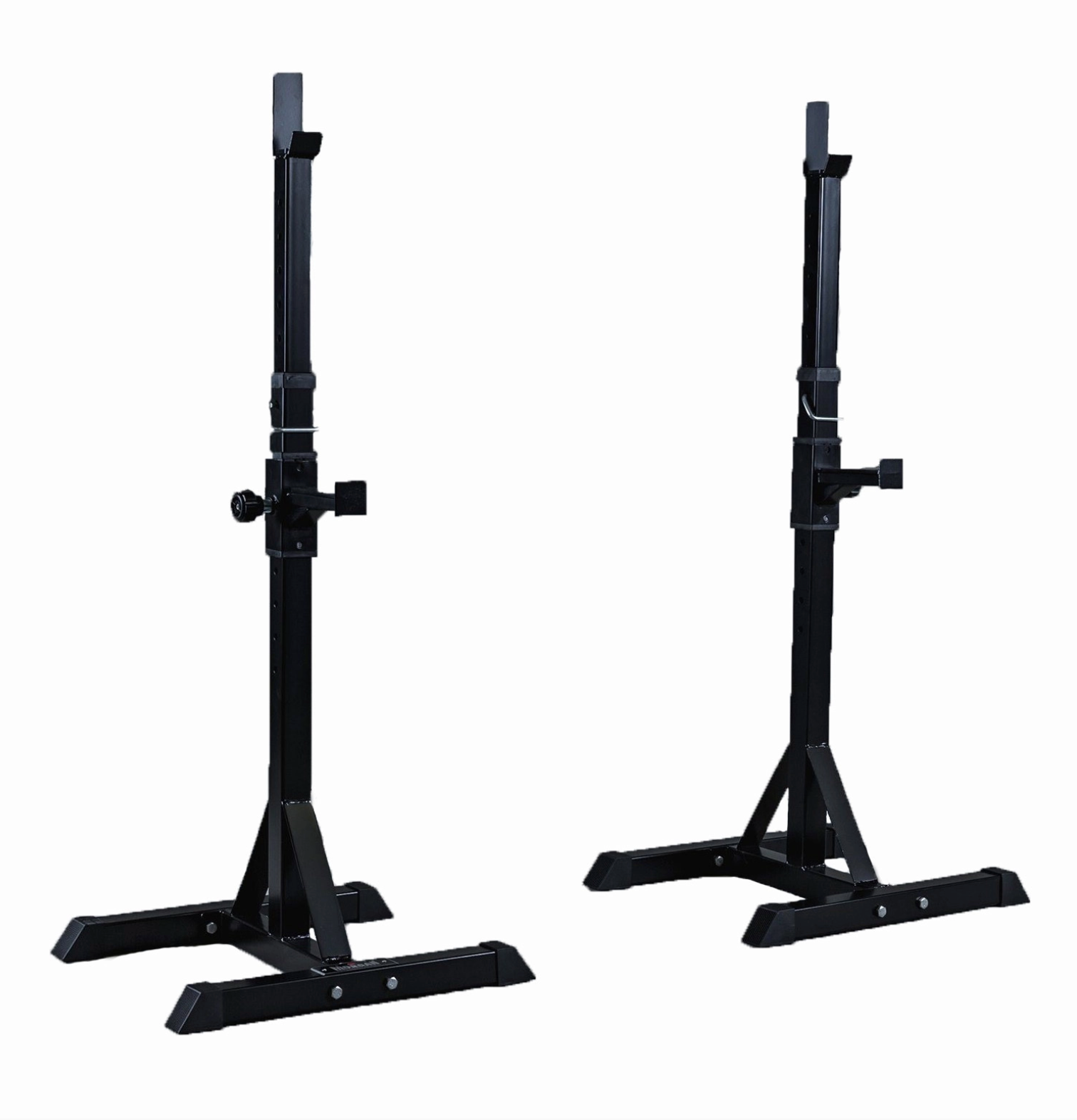 2pcs adjustable rack standard steel online squat stands barbell free press bench